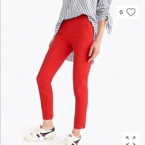 J. Crew Martie Cropped Pant (Red)